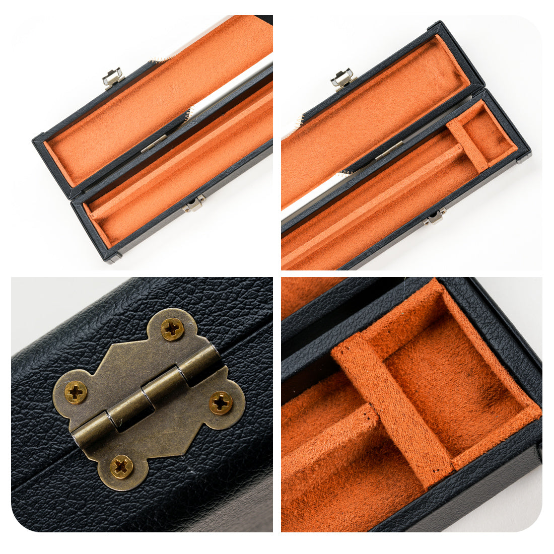 PU blackwhite hard wooden box - 1 Butt x 1 Shaft