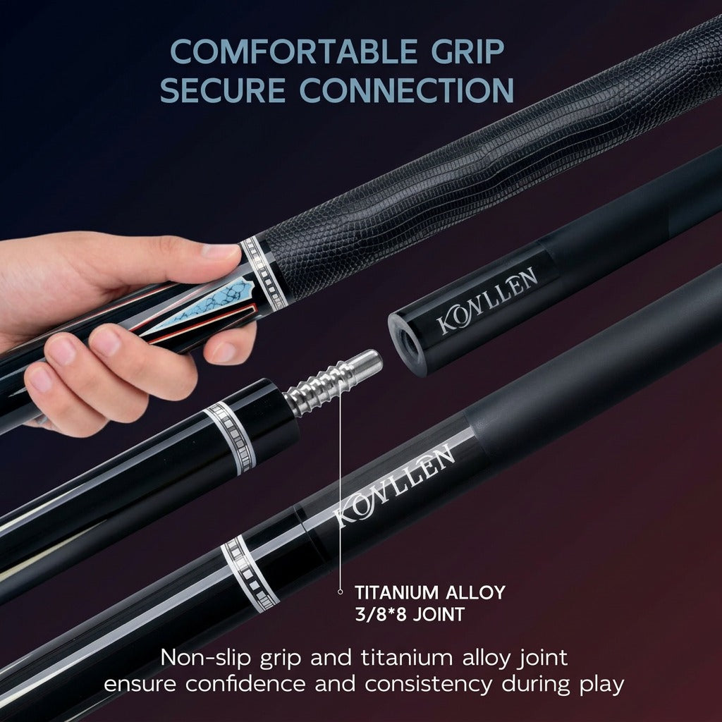 Konllen Spectra Series – Midnight Black / Celestial Blue Pool Cue