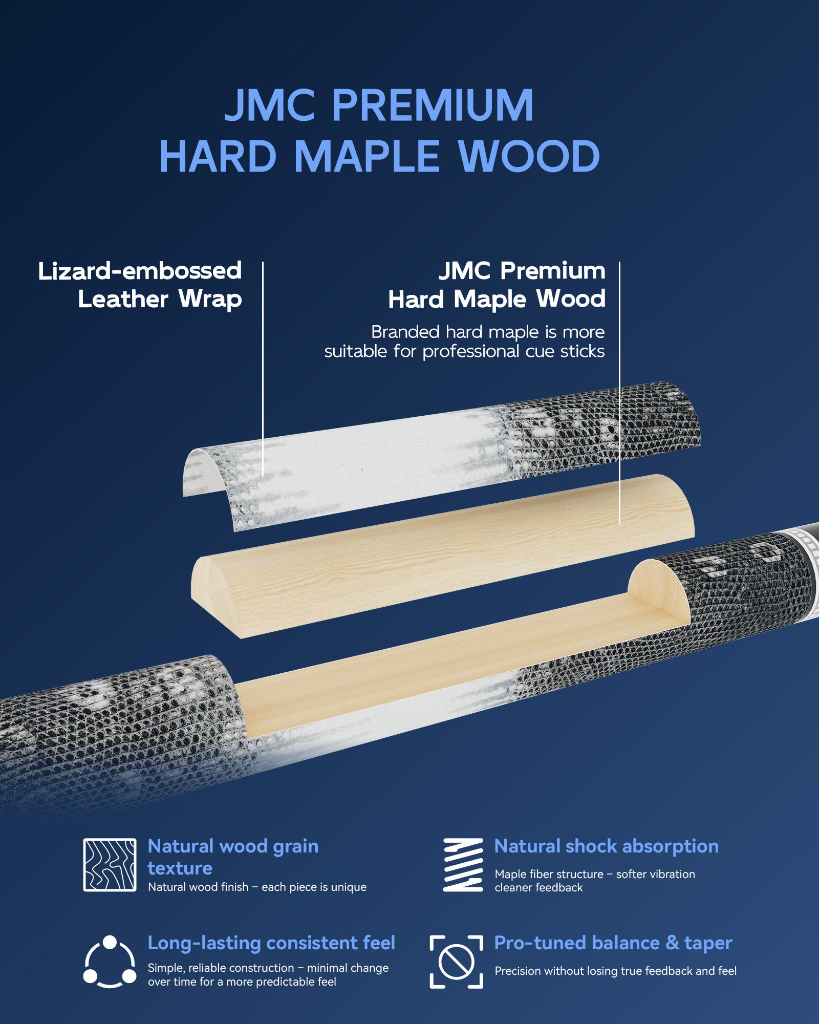 Konllen Snow Leopard Series 3 Pool Cue – AK-D3 - 10.5mm / 11.5mm /12.2mm