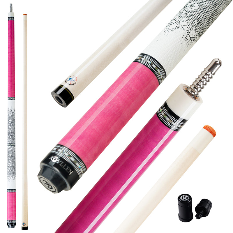 Konllen AXA-H2F (Tiger wood dyed pink) | KONLLEN billiards