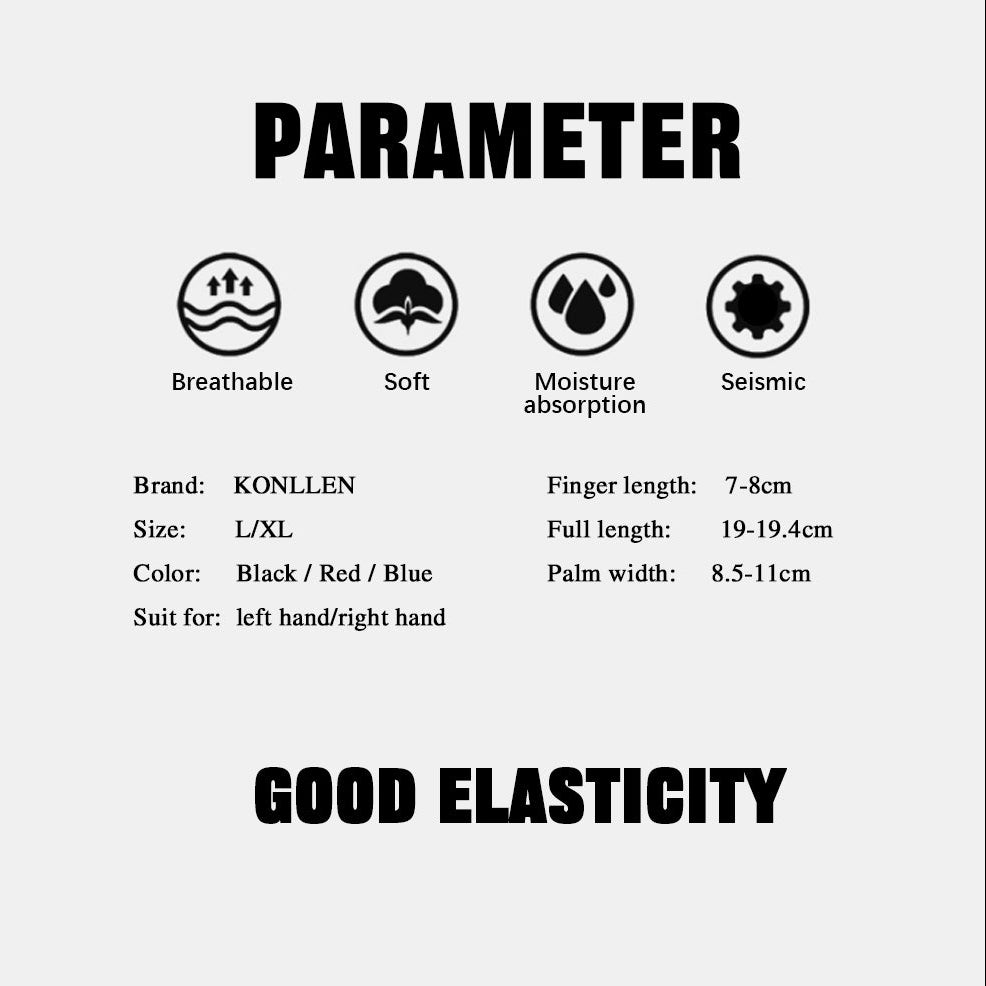 KONLLEN Billiards Gloves for Left Hand/Right Hand L/XL - 02 Lycra series