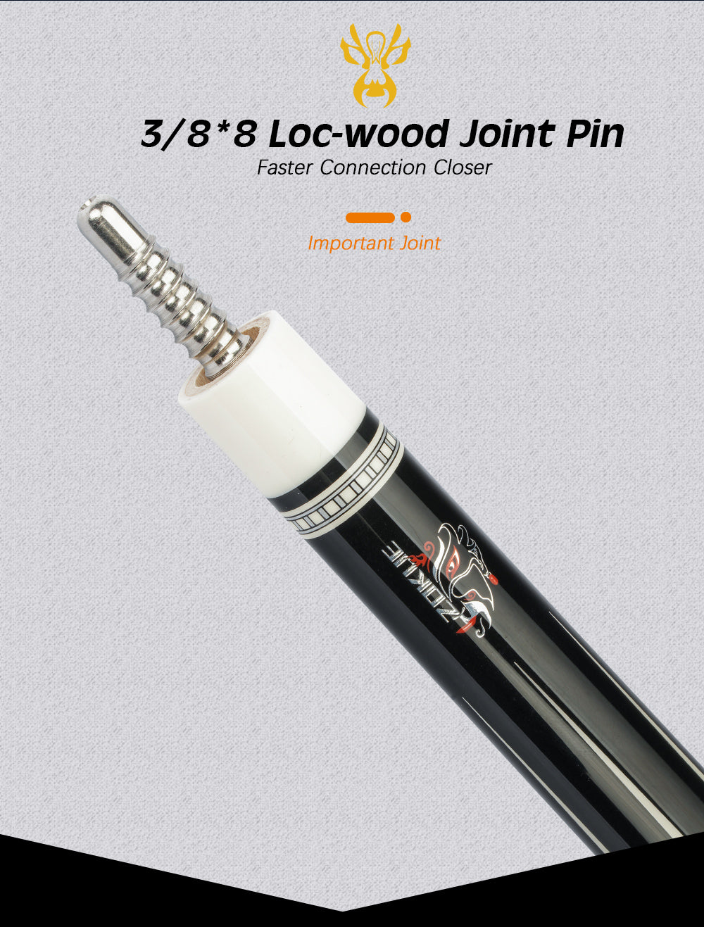 dragon single butt 3/8*8 Radial Pin