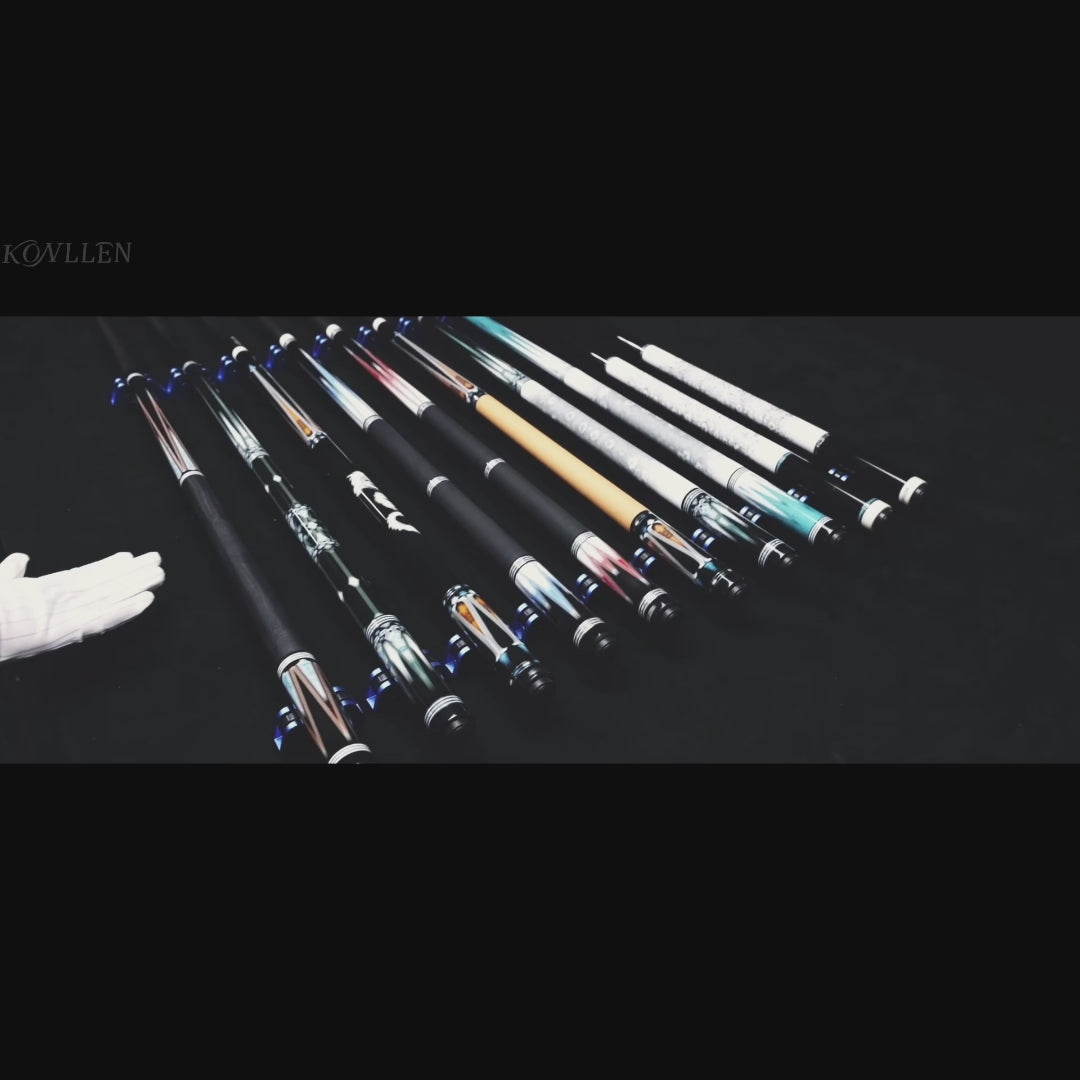 Konllen Spectra Series – Midnight Black / Celestial Blue Pool Cue