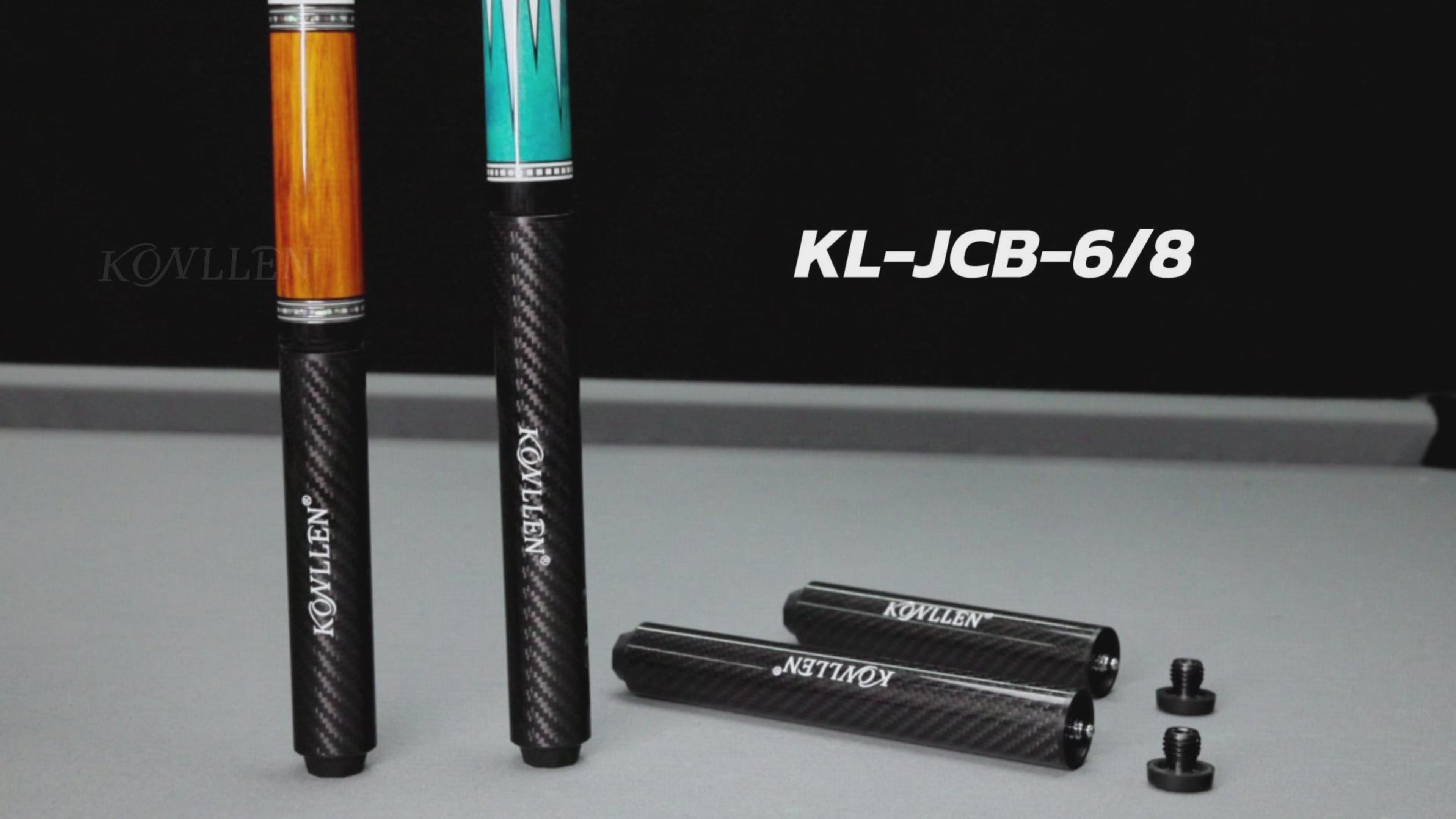 KF-CUE (AWENS CUSTOM CUES) エボニー6剣 Ariel Carmeli Custom Ebony Cue Flame Veneer 4 Points | Custom Cue