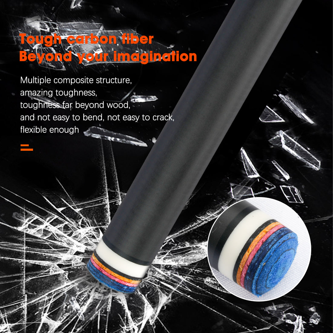 Shaft-12.4mm karbon tunggal