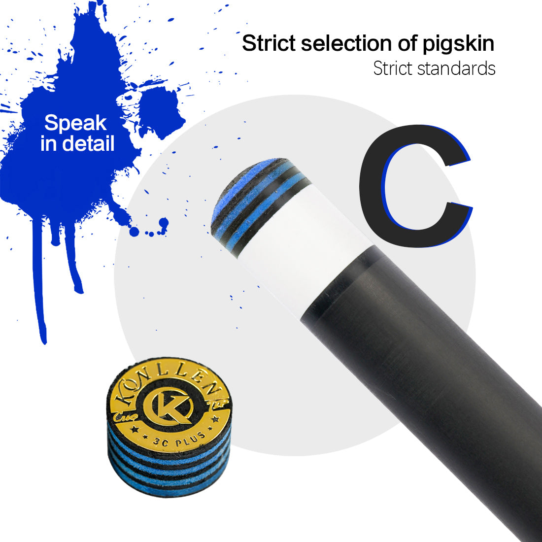 3 Cushion Carom Cue Tip 14mm Tip