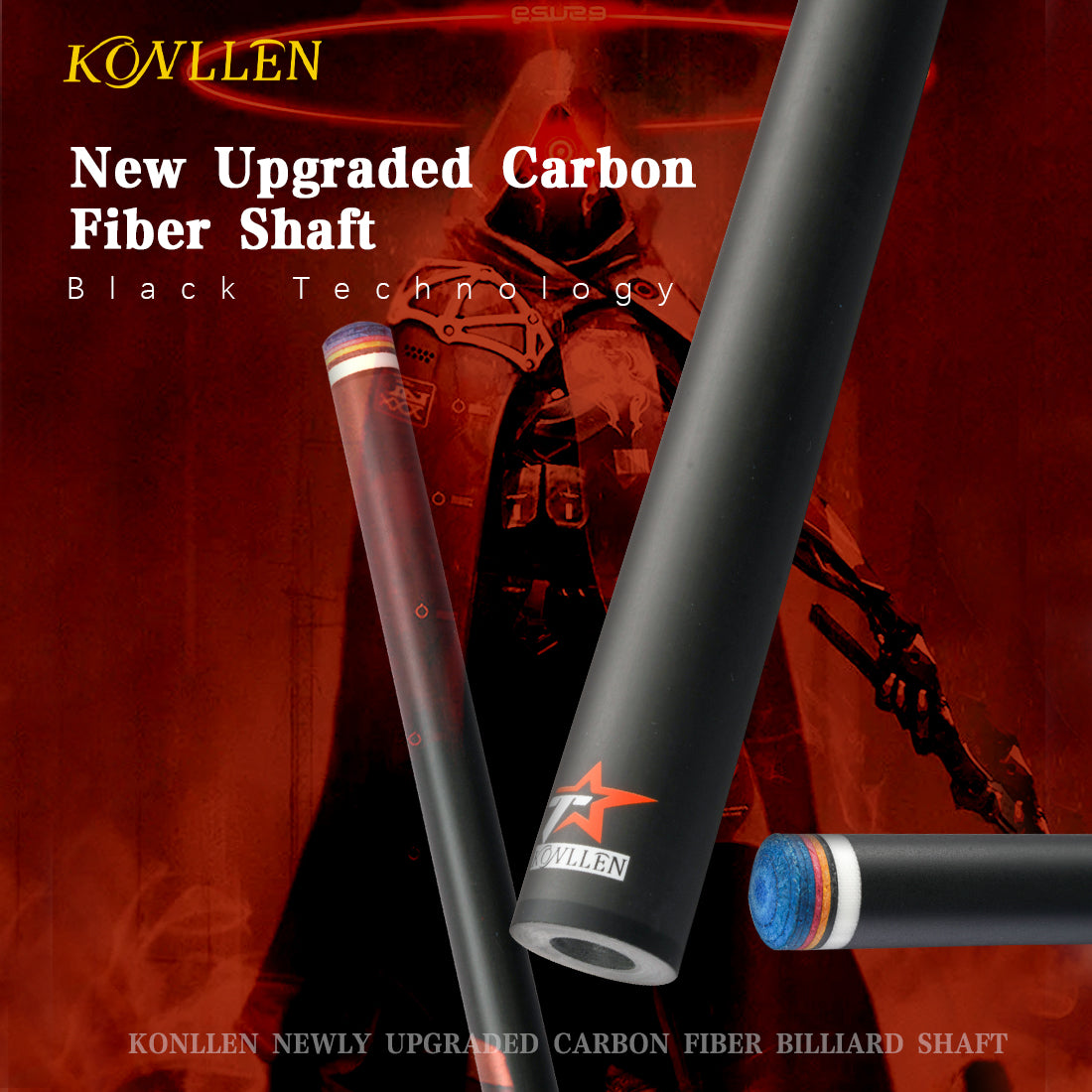 Shaft-12.4mm karbon tunggal